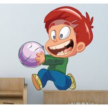 Sticker enfant jeu garçon balle