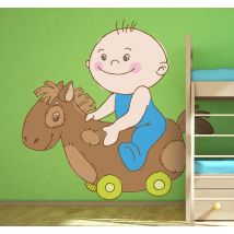 Sticker enfant jeu cheval
