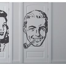 Sticker WC coin des hommes