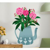 Sticker Mural Fleur Trois roses dans un seau