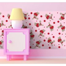 Sticker Dessin lapin amoureux