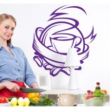 Sticker cuisine cafetière