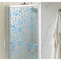 Sticker paroi douche gouttes eau