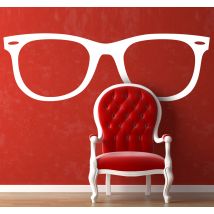 Sticker mural pour salon lunettes de vue