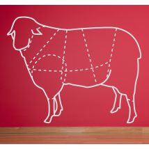 Sticker illustration parties mouton