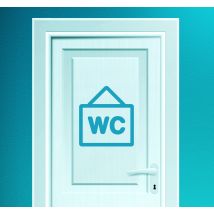 Sticker WC porte pancarte