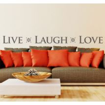Sticker décoratif live laugh love