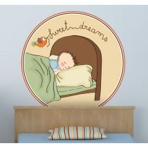 Autocollant mural tête de lit enfant