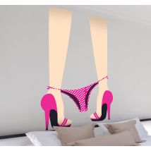 Autocollant mural sans culotte