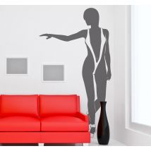 Autocollant mural femme en trikini