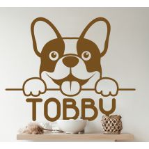 Sticker chat Mignon chien monochrome furtivement