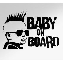 Autocollant Bébé à Bord Bébé rock star