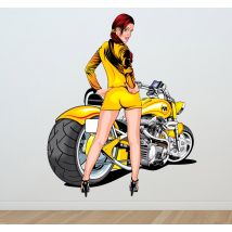 Sticker motarde sexy