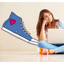 Adhesivo zapatilla con corazón