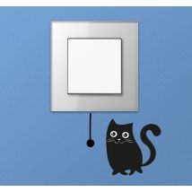 Sticker pour Interrupteur Chat jouant avec interrupteur