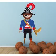 Sticker chambre enfant playmobil pirate