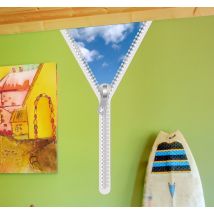 Autocollant mural 3D fermeture éclair ciel