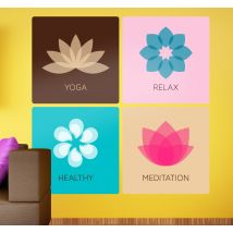 Sticker carrés méditation
