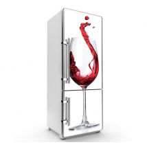 Sticker frigo verre de vin