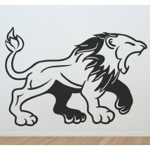 Sticker lion rugissement