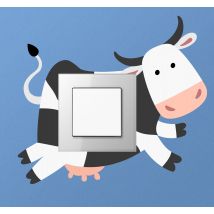 Sticker pour Interrupteur Vaches derrière