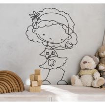 Sticker enfant dessin fillette