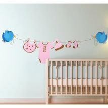 Sticker enfant étendoir habits fille