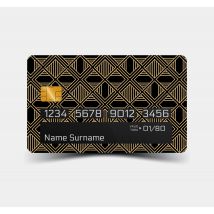 Autocollant carte bancaire art déco style Gatsby