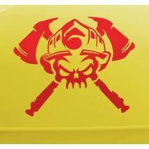 Sticker crâne de sapeur pompier