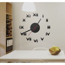 Sticker horloge bouteilles de vin