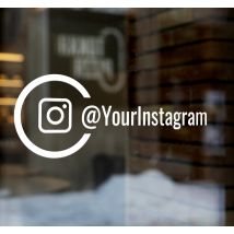 Sticker vitrine personnalisé Instagram logo