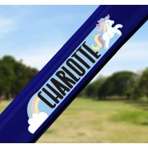 Sticker vélo de licorne personnalisable