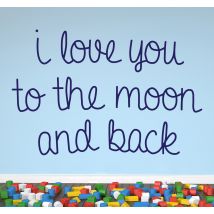 Sticker I love you to the moon