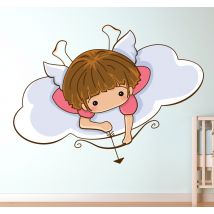 Sticker enfant petit ange flèche à l'arc