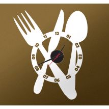 Sticker horloge couverts