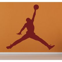 Sticker basket silhouette Michael Jordan