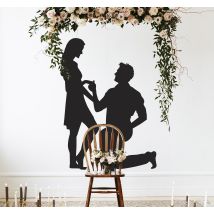 Sticker mariage silhouette demande en mariage