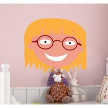 Sticker enfant fillette lunettes