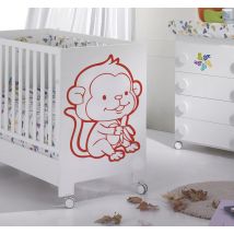 Sticker enfant singe banane