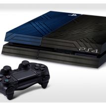 Autocollant PS4 effet texture métallique