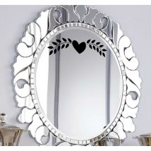 Sticker miroir coeur