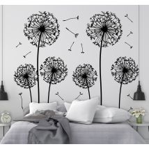 Autocollant mural fleur pissenlits