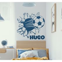 Sticker foot ballon mur personnalisé