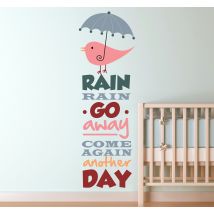 Sticker rain rain go away