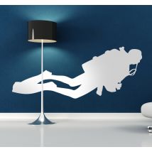 Sticker silhouette plongeur