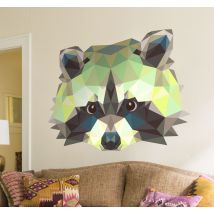 Sticker raton laveur 3d