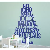 Sticker sapin noel texte