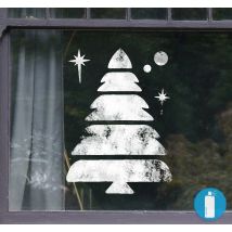 Sticker sapin noel pochoir