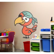 Sticker perroquet pirate