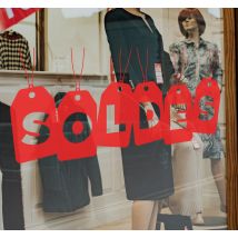 Autocollant Soldes étiquettes prix